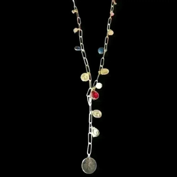 Gold chain coin charm necklace - Picture 4 of 4
